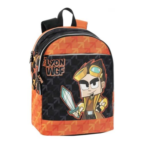 Zaino scuola organizzato lyon gamer arancione - wgf-FRANCO COSIMO PANINI