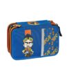Astuccio corredo 3 zip lyon gamer blu/arancione-FRANCO COSIMO PANINI