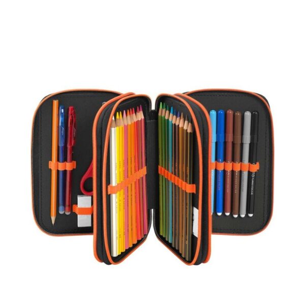 Astuccio corredo 3 zip lyon gamer blu/arancione-FRANCO COSIMO PANINI