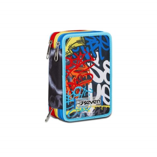 Astuccio 3 zip mark on boy-SEVEN