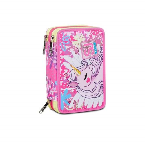 Astuccio 3 zip sj gang unicorn led girl-SJ GANG