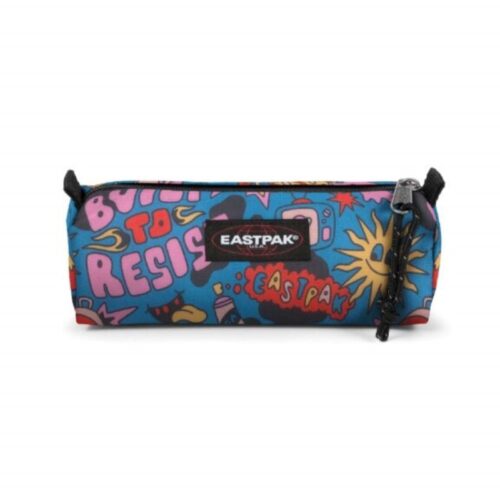 Astuccio benchmark single doodle blue-EASTPAK