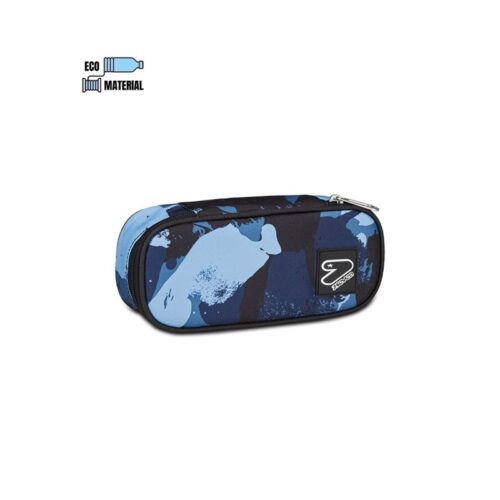 Pencil bag round plus grs grey spot-SEVEN