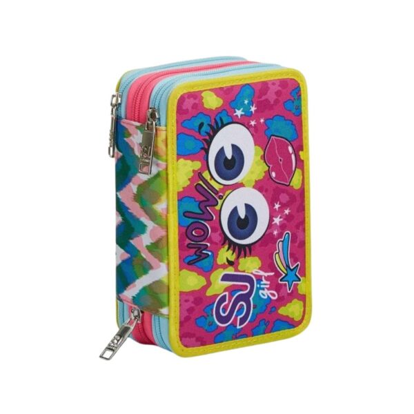 Astuccio 3 zip sj gang facce da sj girl-SJ GANG