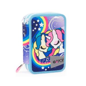 Astuccio 3 zip unicorn-GOPOP