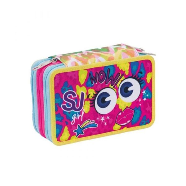 Astuccio 3 zip sj gang facce da sj girl-SJ GANG