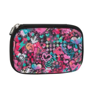 Astuccio attrezzato maxi zip bright hearts girl-COMIX