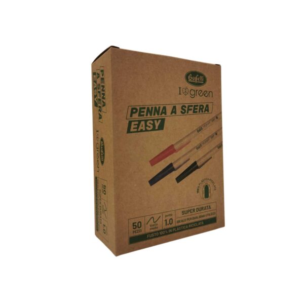 Penna a sfera eco easy 1.0 blu confezione 50 pz-BUFFETTI