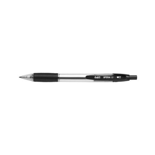 Penna a sfera a scatto 1.0 nera confezione 12 pz-BUFFETTI
