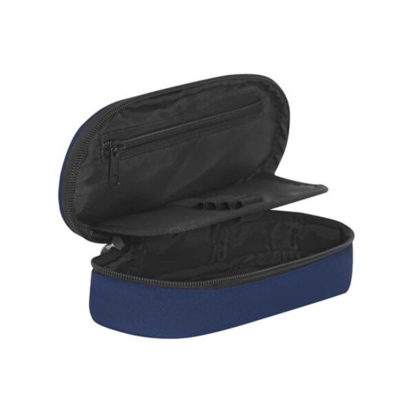 Astuccio ovale organizzato monocolore blu-COMIX