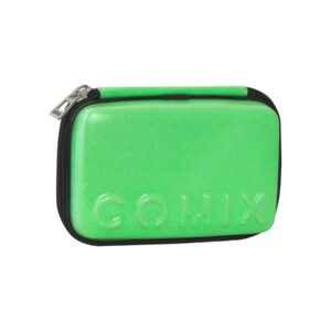 Astuccio corredo maxi zip glitter verde-COMIX