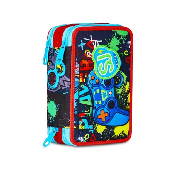 Astuccio 3 zip game led boy-SJ GANG