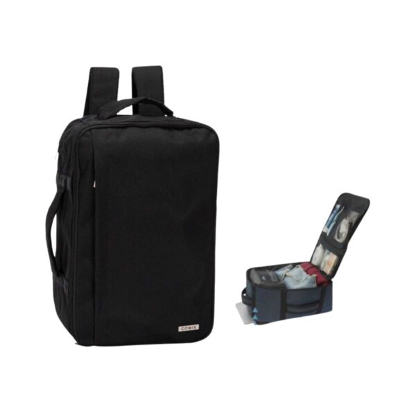Travel backpack monocolore nero-COMIX