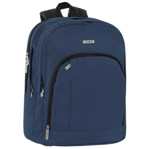 Zaino organizzato monocolore blu-COMIX