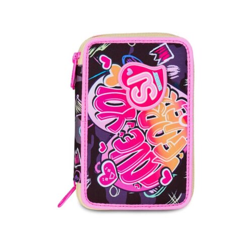 Astuccio 3 zip game led girl-SJ GANG