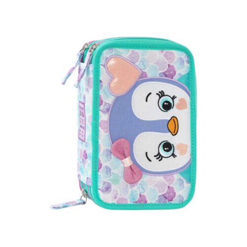 Astuccio 3 zip pinguino mofumofu-FRANCO COSIMO PANINI