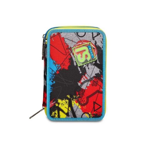 Astuccio 3 zip glitzled boy-SJ GANG