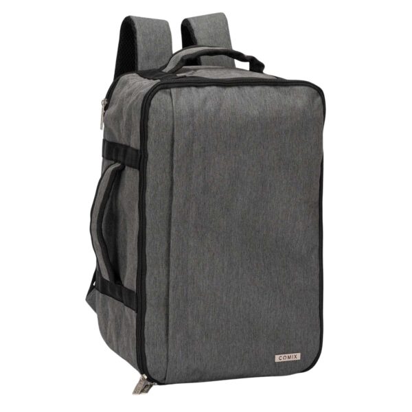Travel backpack monocolore grigio melange-COMIX