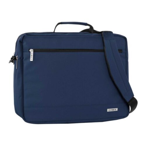 Tracolla porta pc monocolore blu-COMIX