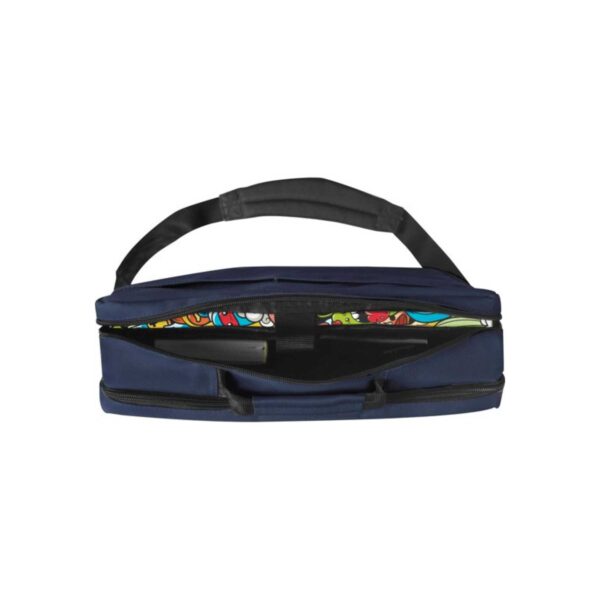 Tracolla porta pc monocolore blu-COMIX