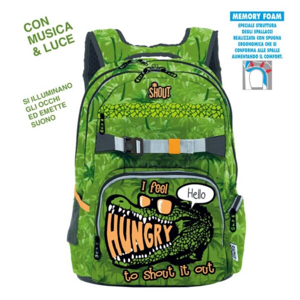 Zaino heavy weighter shout croco pop con suoni e luci-SHOUT