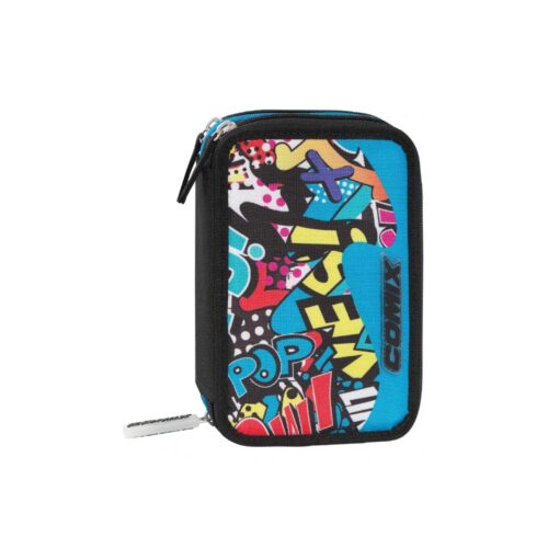 Astuccio corredo 3 zip wave street words-COMIX