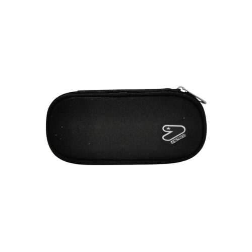 Pencil bag round plus shiny tech nero-SEVEN