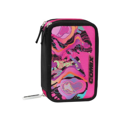 Astuccio corredo 3 zip  wave geo girl-COMIX