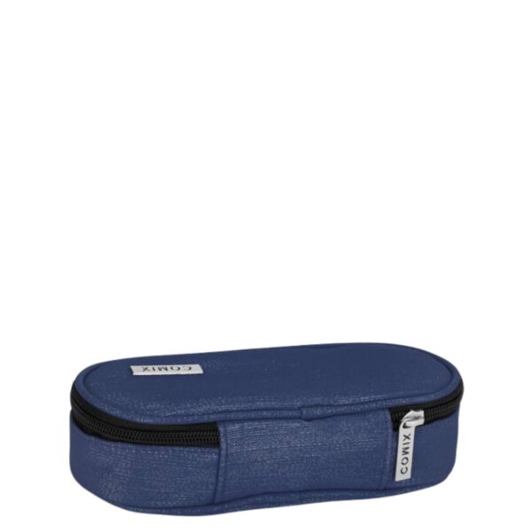 Astuccio ovale organizzato lurex blu-COMIX