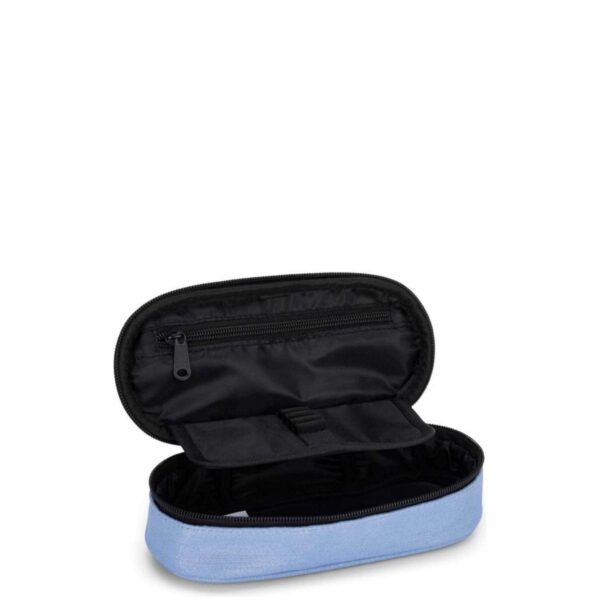 Astuccio ovale organizzato lurex azzurro-COMIX