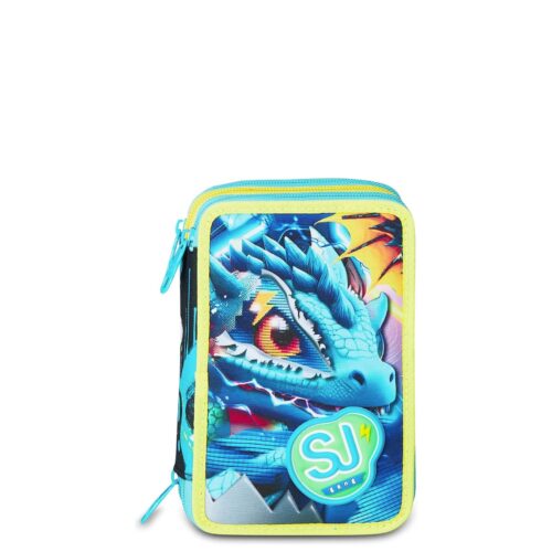 Astuccio 3 zip metal dragon-SJ GANG