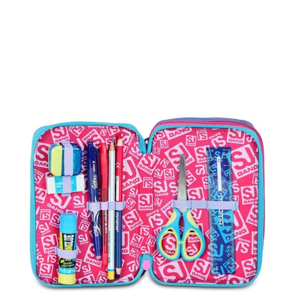 Astuccio 3 zip glow led unicorn-SJ GANG