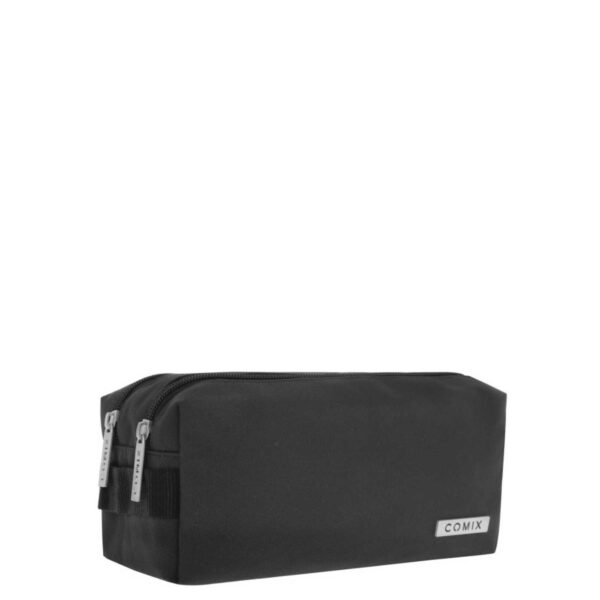 Astuccio 2 zip monocolore nero-COMIX
