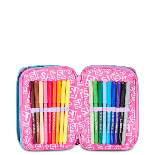 Astuccio 3 zip glow led unicorn-SJ GANG