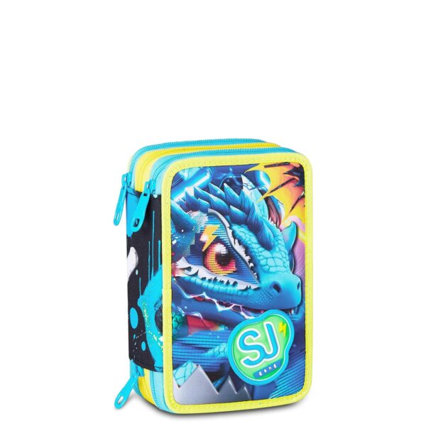 Astuccio 3 zip metal dragon-SJ GANG