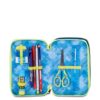 Astuccio 3 zip blu fusion-SEVEN