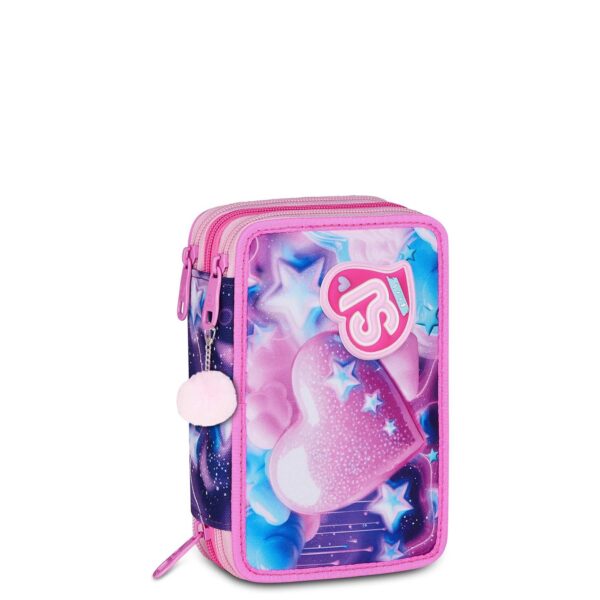 Astuccio 3 zip fluffy pink-SJ GANG