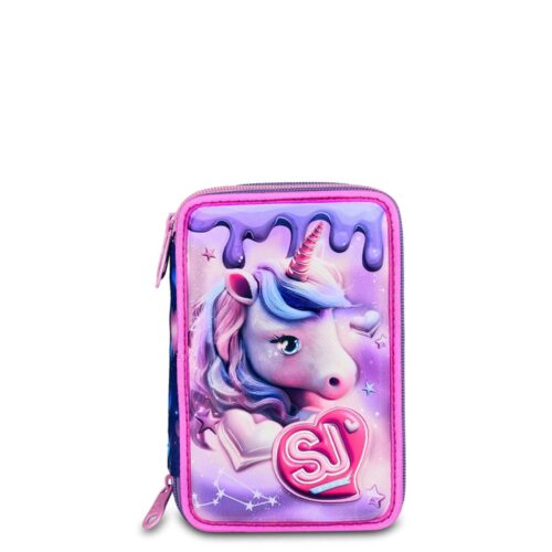 Astuccio 3 zip 3d pixie unicorn-SJ GANG